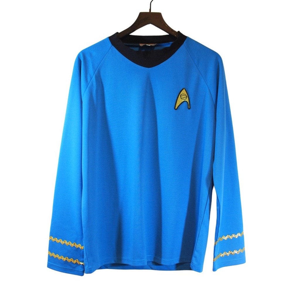 Star Trek The Original Series Men's Costume Long Sleeve Shirt Kirk Spock